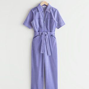 & Other Stories Belted Corduroy Jumpsuit